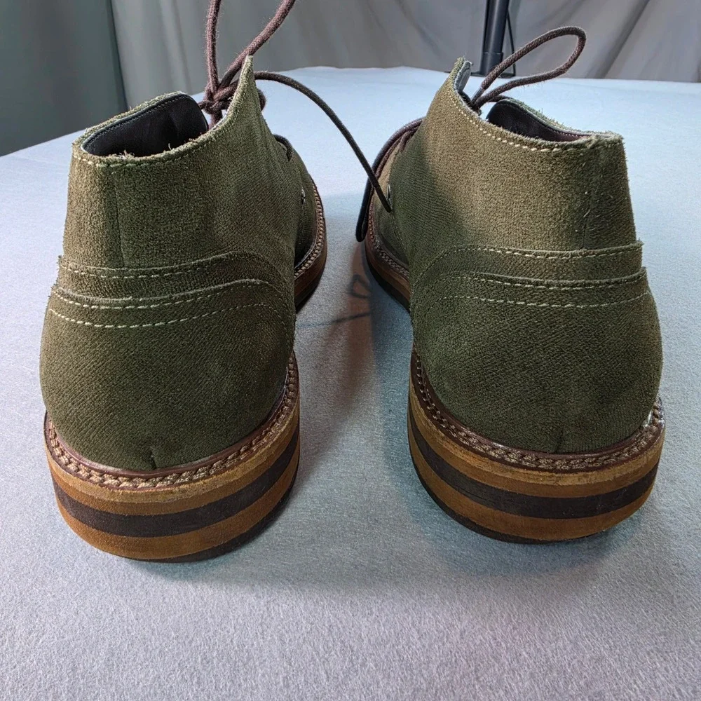 Joseph Abboud Aaron Mens Olive Green Suede Chukka Desert Boots Size 9.5M